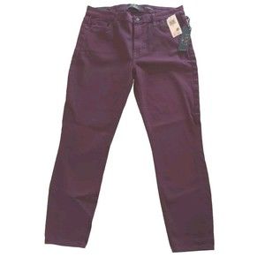 Jen7 by 7 For All Mankind Ankle Skinny Jeans Purple 10 Stretch High-Rise NWT